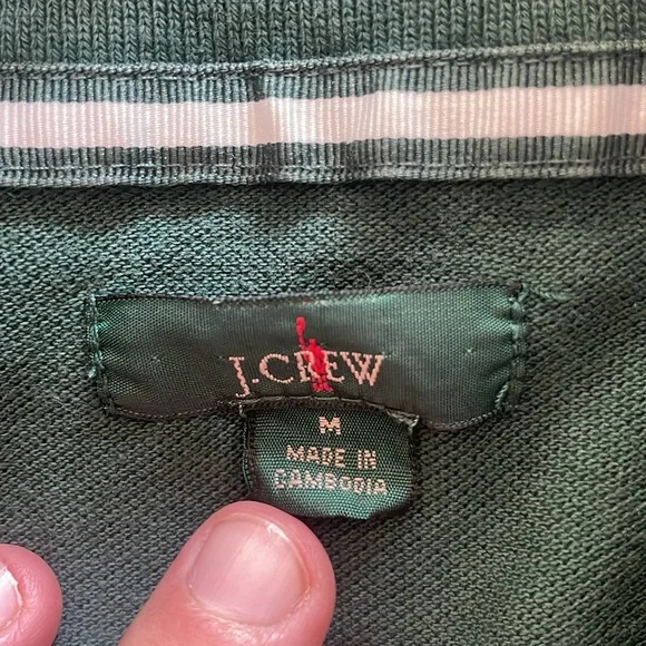 J. Crew Forest Green Oarsman Polo Shirt - Picture 2 of 5